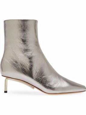 Off-White Allen Metallic Silver Ankle Boots Allen Key Heel fits like 38.5 narrow